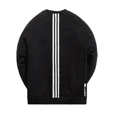 KITH adidas Terrex Crewneck Black Logo Print Sweatshirt Black H47909