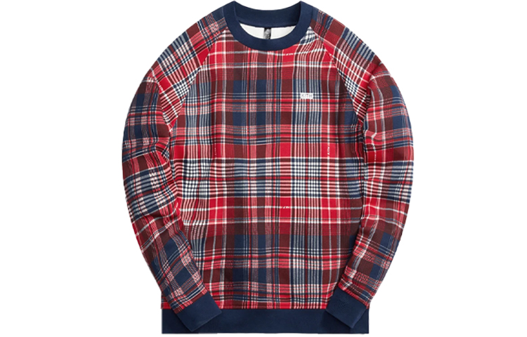 KITH adidas Terrex Crewneck Red Plaid Logo Sweatshirt Red/Blue () AAHF0707