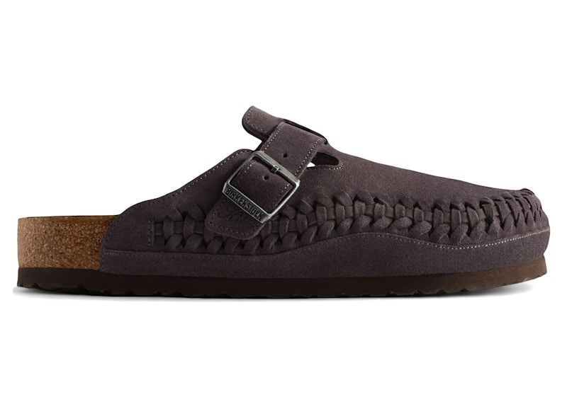 KITH x Birkenstock Boston Braided Suede Rabbit Grey (Narrow Fit) 1032184