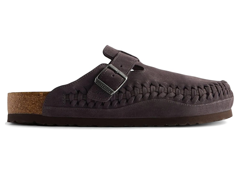 KITH x Birkenstock Boston Braided Suede Rabbit Grey 1032161