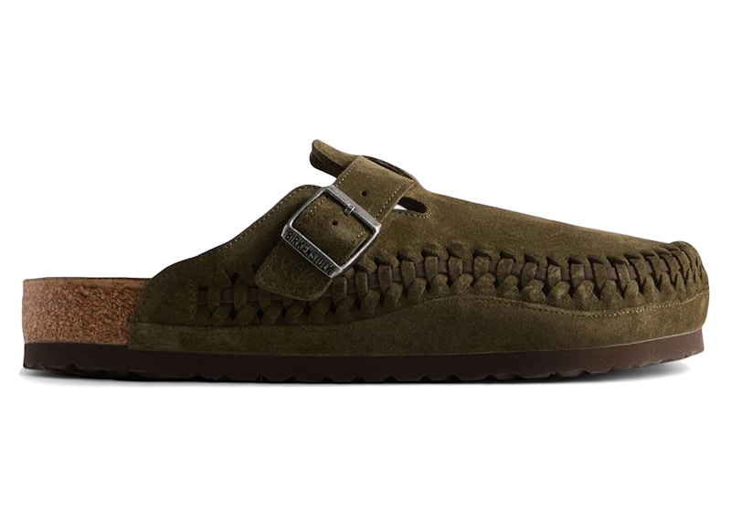 KITH x Birkenstock Boston Braided Suede Thyme 1032180