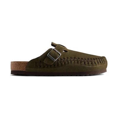 KITH Birkenstock Boston Braided Suede Thyme (Narrow Fit)