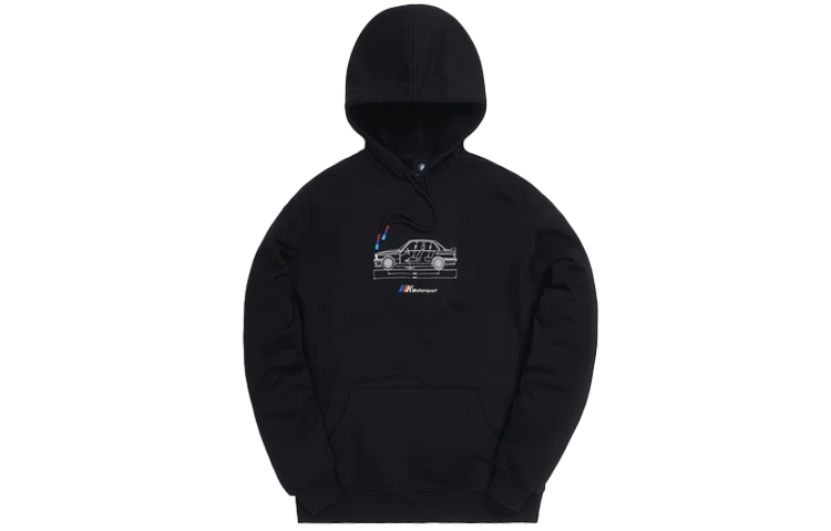 KITH BMW Black Hoodie Long Sleeve Unisex with Car Graphic Design KH2587-100