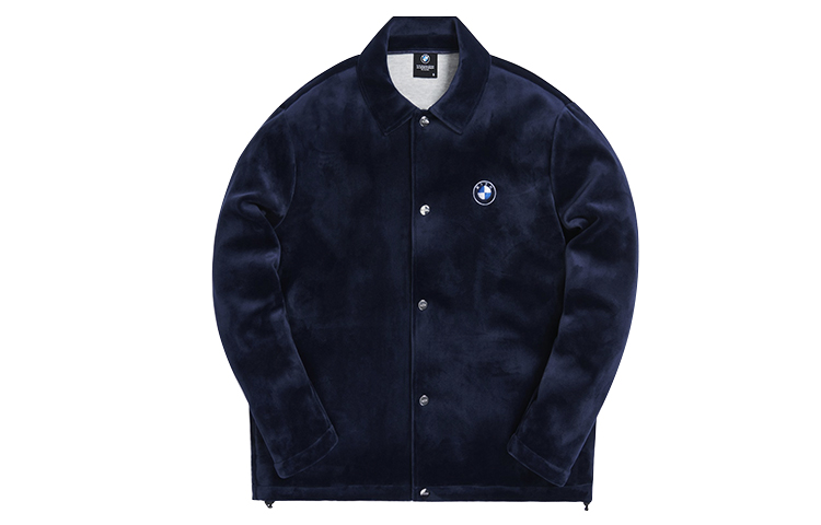 KITH BMW Collaboration Velvet Coach Jacket Unisex Navy Blue KH1294-102