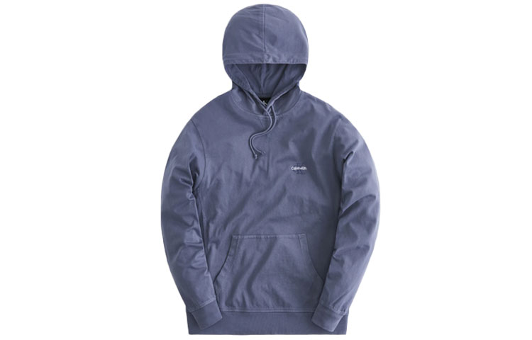 KITH Calvin Klein Indigo Williams I Hoodie Unisex Embroidered Logo Navy KHM030283-403
