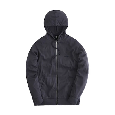 KITH Calvin Klein Williams I Zip Up Hoodie Navy Blue Unisex Embroidered Hoodie KHM030283-501