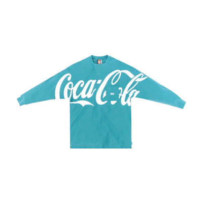 KITH Coca-Cola Blue Unisex Loose Fit Pullover Long Sleeve Tee KH3541-106