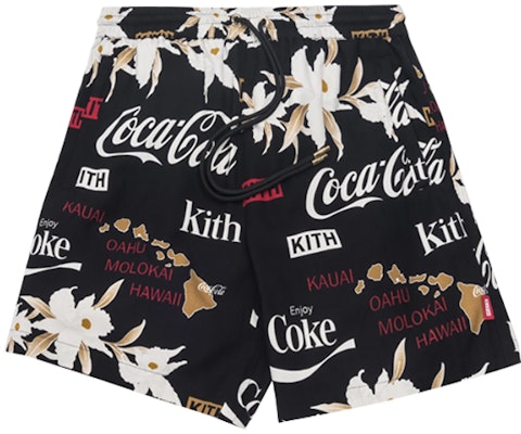 키스 x 코카콜라 하더웨이 올오버 프린트 유니섹스 블랙 반바지 KH-008 Lookbook 키스 x 코카콜라 하더웨이 올오버 프린트 유니섹스 블랙 반바지 KH-008