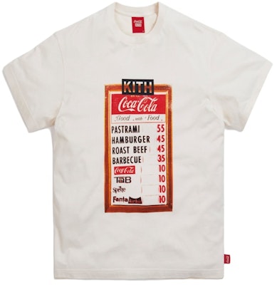 KITH x Coca-Cola Menu Vintage Tee Ivory Buy KITH x Coca-Cola Menu Vintage Tee Ivory