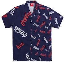 KITH x Coca-Cola Printed Camp Collar Shirt Navy KITH x Coca-Cola Printed Camp Collar Shirt Navy