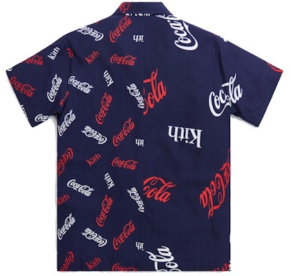 KITH x Coca-Cola Printed Camp Collar Shirt Navy Order KITH x Coca-Cola Printed Camp Collar Shirt Navy