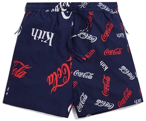 Celana Pendek Navy KITH x Coca-Cola Bermotif Buy Celana Pendek Navy KITH x Coca-Cola Bermotif