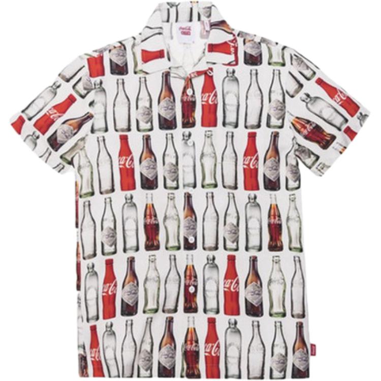 KITH Coca-Cola Unisex Camp Collar Shirt White - Coca-Cola Print Edition KH3539-101