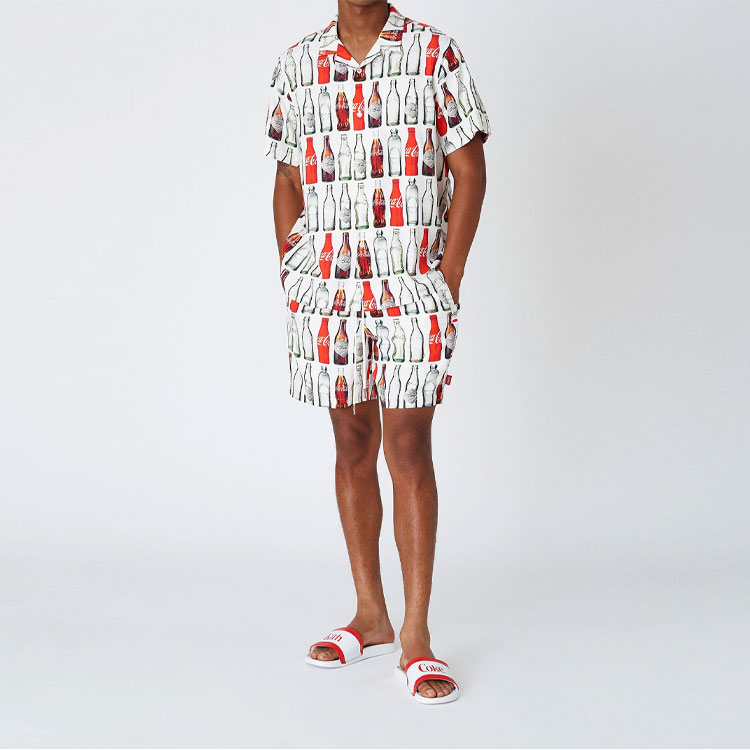 KITH Coca-Cola Unisex Camp Collar Shirt White - Coca-Cola Print Edition KH3539-101 圖 4