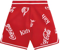 KITH x Coca-Cola Unisex Red Logo Jacquard Shorts MNSHORKM19025-CREA KITH x Coca-Cola Unisex Red Logo Jacquard Shorts MNSHORKM19025-CREA