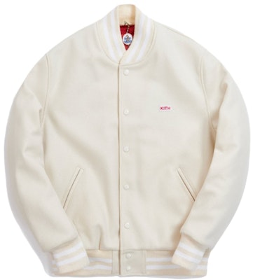 KITH x Coca-Cola x Golden Bear Varsity Bomber Natural Order KITH x Coca-Cola x Golden Bear Varsity Bomber Natural
