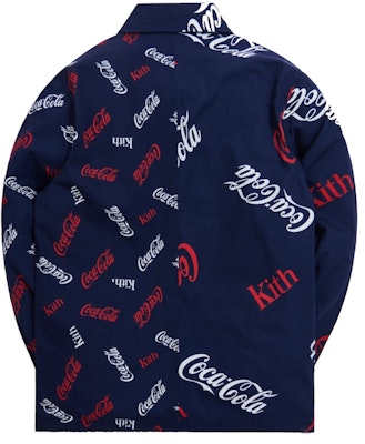 KITH x Coca-Cola x Mitchell & Ness Coke Coaches Jacket Navy Order KITH x Coca-Cola x Mitchell & Ness Coke Coaches Jacket Navy