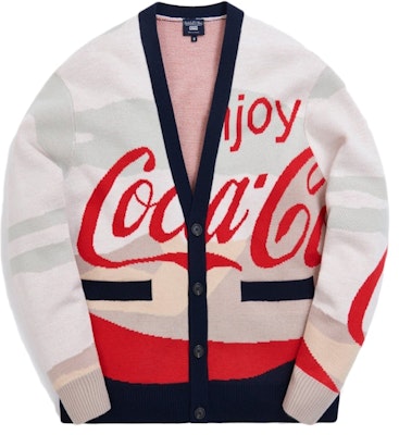 KITH x Coca-Cola x Mitchell & Ness Coke Mountains Cardigan Multi Buy KITH x Coca-Cola x Mitchell & Ness Coke Mountains Cardigan Multi