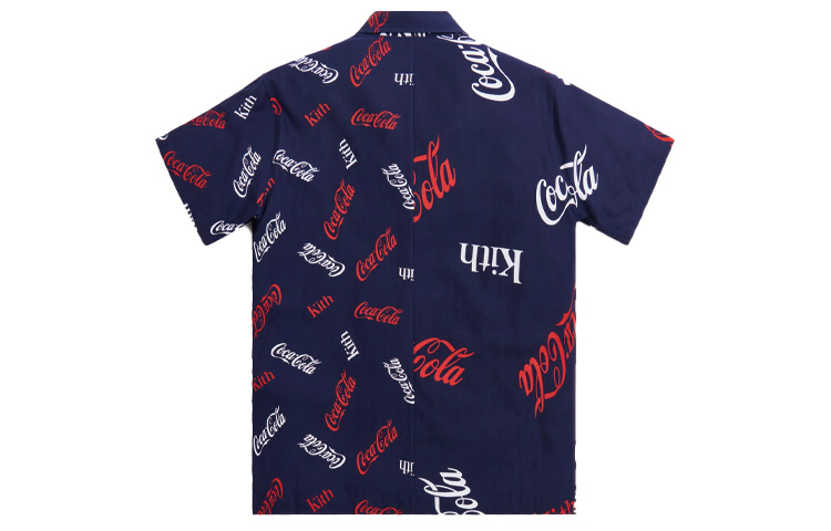 Lookbook KITH x コカ・コーラ ブルーロゴプリント キャンプシャツ ユニセックス 限定版 KH3848-102