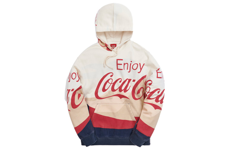 Order Hoodie Unisex KITH x Coca Cola Kolaborasi Beige Logo Gunung KH2522-115