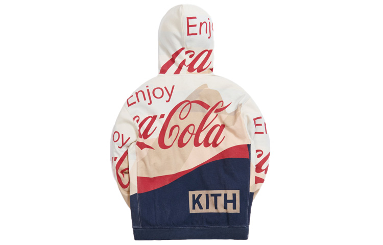 Lookbook Hoodie Unisex KITH x Coca Cola Kolaborasi Beige Logo Gunung KH2522-115