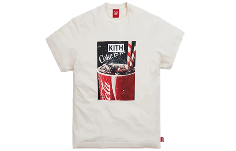 KITH x Coca Cola Unisex Vintage Graphic Tee in Ivory KH3874-104