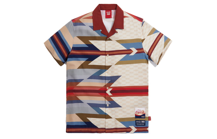 KITH x Coca Cola x Pendleton African Pattern Camp Shirt Unisex Maroon KH3852-110