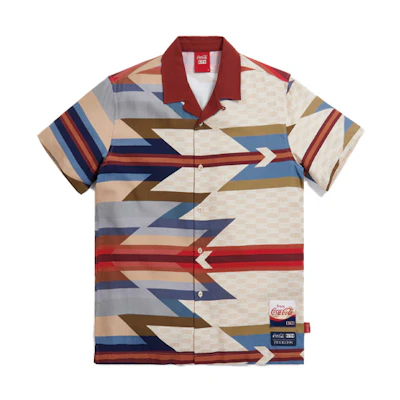 KITH Coca Cola Pendleton African Pattern Camp Shirt Unisex Maroon KH3852-110