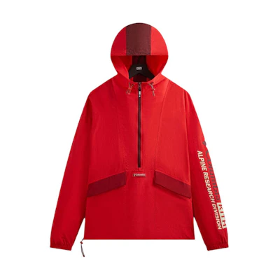 KITH Columbia Red Zip-Up Hoodie Jacket Collaboration. 2103991-678