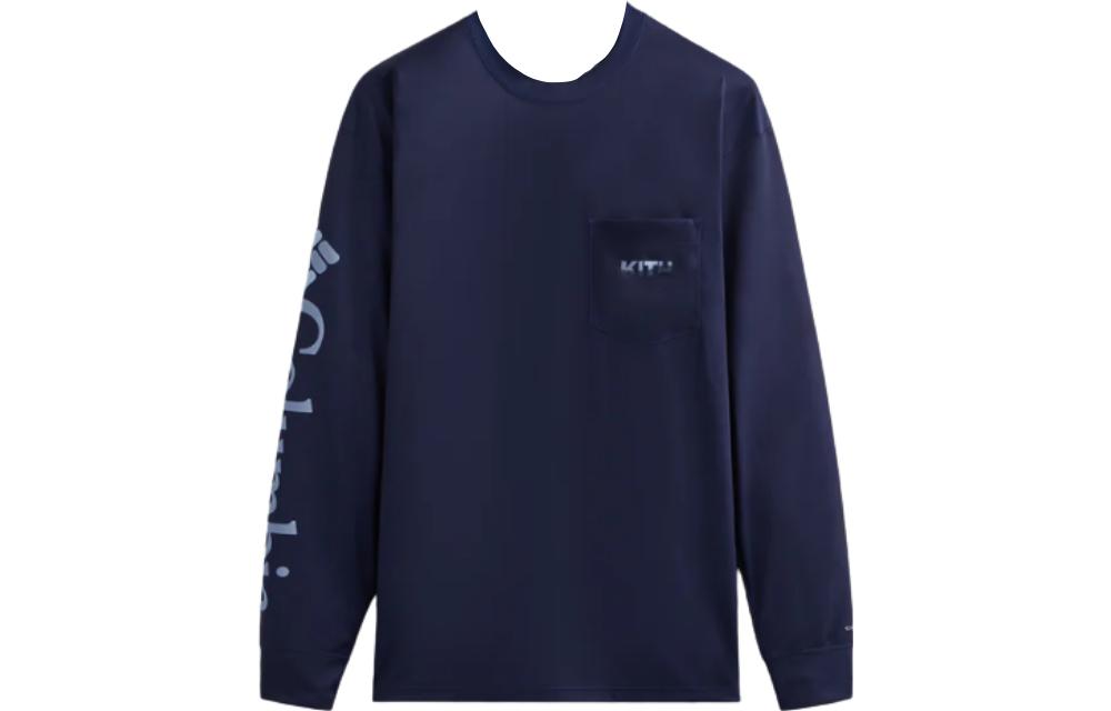 KITH Columbia Navy Blue Pullover Crewneck Sweatshirt for Men 2059111-490