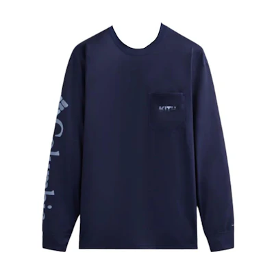 KITH Columbia Navy Blue Pullover Crewneck Sweatshirt for Men 2059111-490