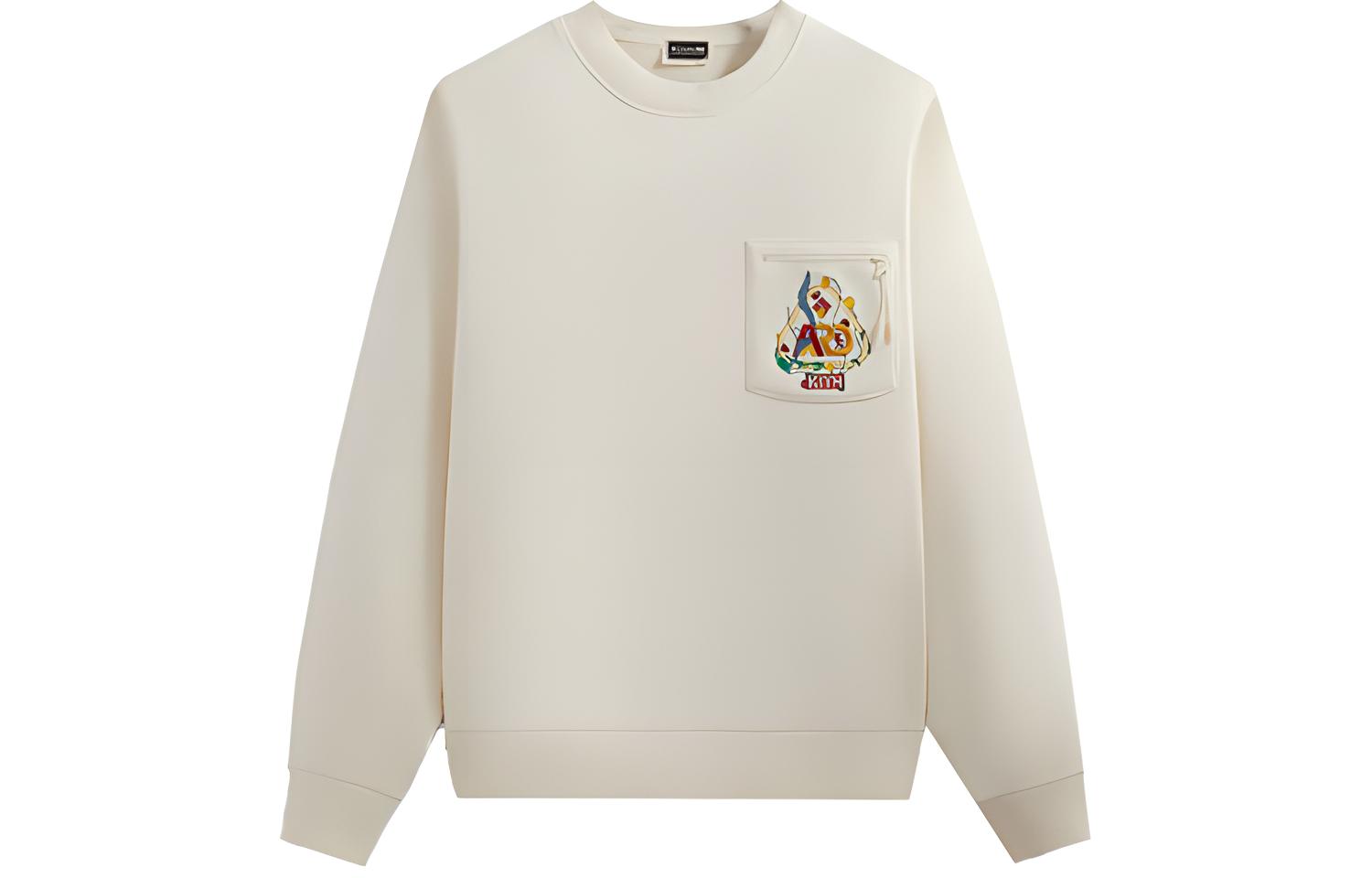 KITH Columbia SS24 Beige Printed Crewneck Sweatshirt Unisex Casualwear KHM032011-127