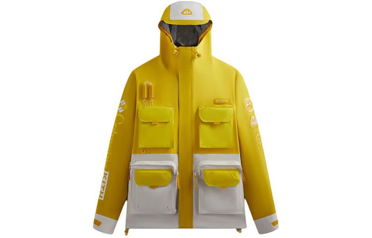 Order Chaqueta Unisex KITH x Columbia SS24 Outdoor Multibolsillos Blanco/Amarillo. 2103971-704