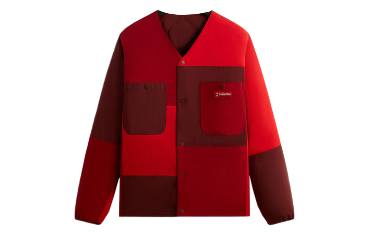 KITH Columbia SS24 Colorblock Cooling Sweat-Wicking Jacket Red Unisex Outdoor 2103981-678