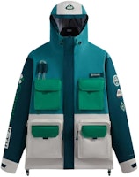 KITH x Columbia SS24 Colorblock Multi-Pocket Hooded Jacket Waterfall Blue. 2103971-340 KITH x Columbia SS24 Colorblock Multi-Pocket Hooded Jacket Waterfall Blue. 2103971-340