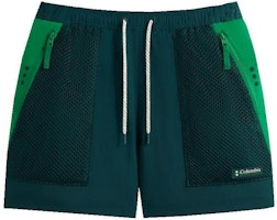 KITH x Columbia SS24 Drawstring Casual Shorts Unisex Midnight Blue Green. 2104021-301 KITH x Columbia SS24 Drawstring Casual Shorts Unisex Midnight Blue Green. 2104021-301