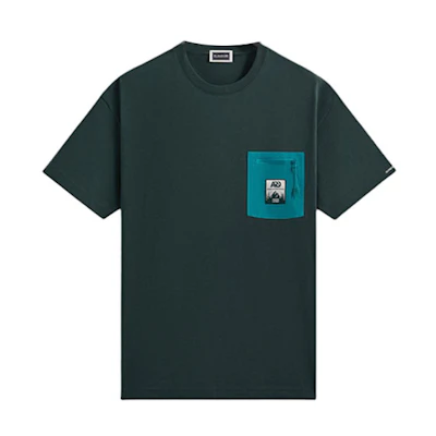 KITH Columbia SS24 Green Graphic Logo Crewneck T-Shirt KHM032000-302