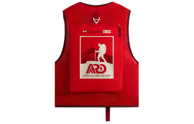Lookbook KITH x Columbia SS24 レッドロゴプリント ユーティリティベスト ユニセックスコラボレーション 2113711-691