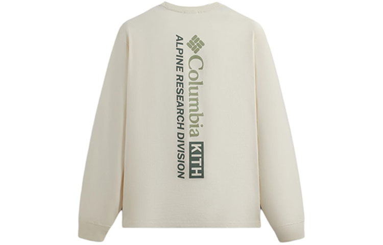 KITH Columbia SS24 Sweat-Wicking Crewneck Sweatshirt - Off-White KHM032010-127