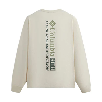 KITH Columbia SS24 Sweat-Wicking Crewneck Sweatshirt - Off-White KHM032010-127