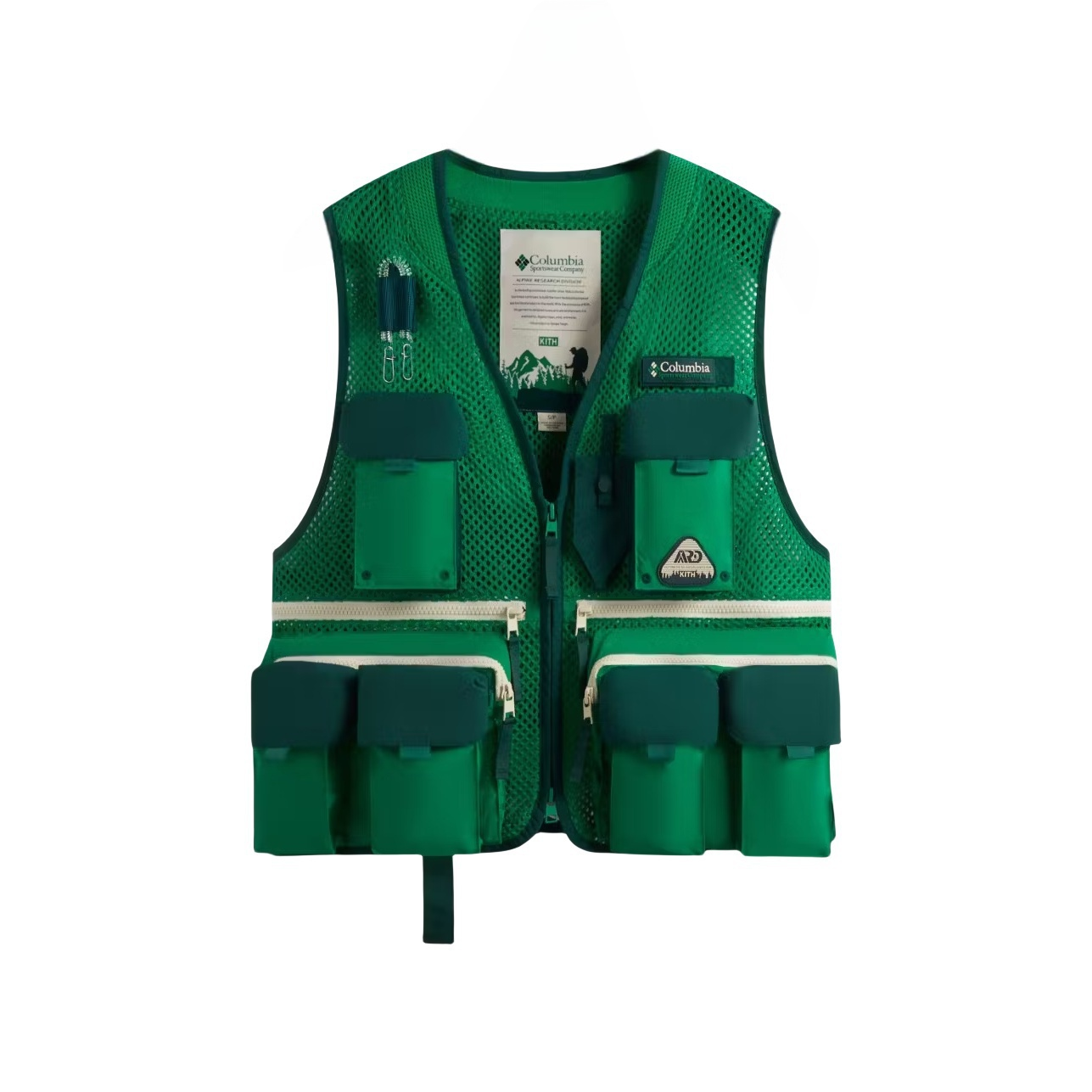 KITH x Columbia SS24 Unisex Breathable Cooling Vest - Green. 2113711-350