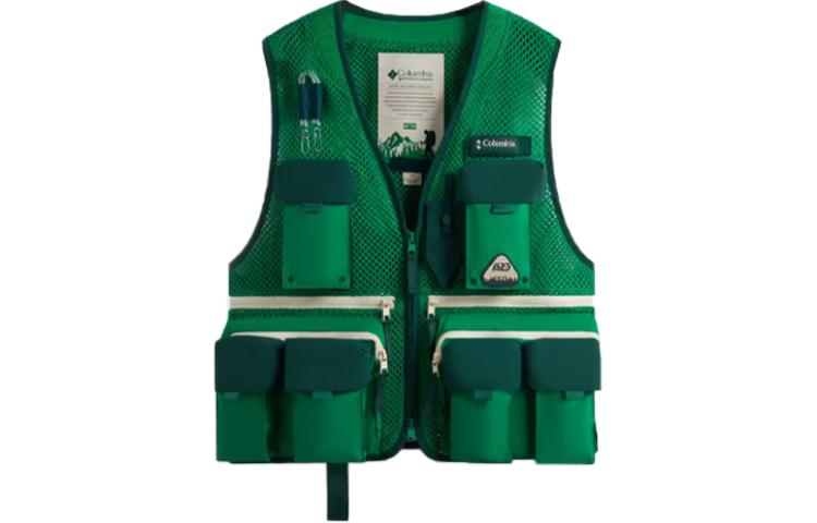 Order KITH x Columbia SS24 男女同款透气凉爽马甲 - 绿色款。 2113711-350