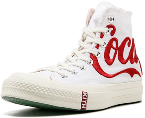 Converse Chuck Taylor All-Star 70s Hi Kith Coca-Cola 白色 刺繡 高筒休閒帆布鞋 男女皆宜 白紅 Lookbook Converse Chuck Taylor All-Star 70s Hi Kith Coca-Cola 白色 刺繡 高筒休閒帆布鞋 男女皆宜 白紅
