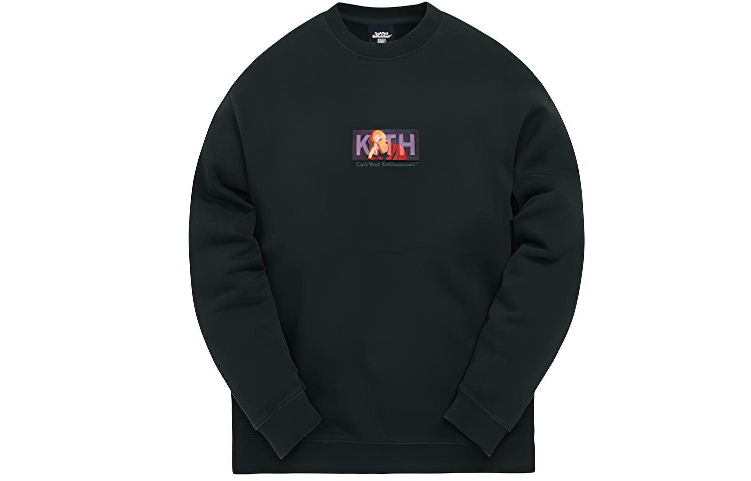 KITH x Curb Your Enthusiasm Mood Logo Crewneck Sweatshirt Black Unisex KHM030098-302