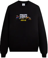 KITH x Disney FW23 Black Crewneck Sweatshirt Unisex with Logo & Cartoon Design KHM031744-001 KITH x Disney FW23 Black Crewneck Sweatshirt Unisex with Logo & Cartoon Design KHM031744-001