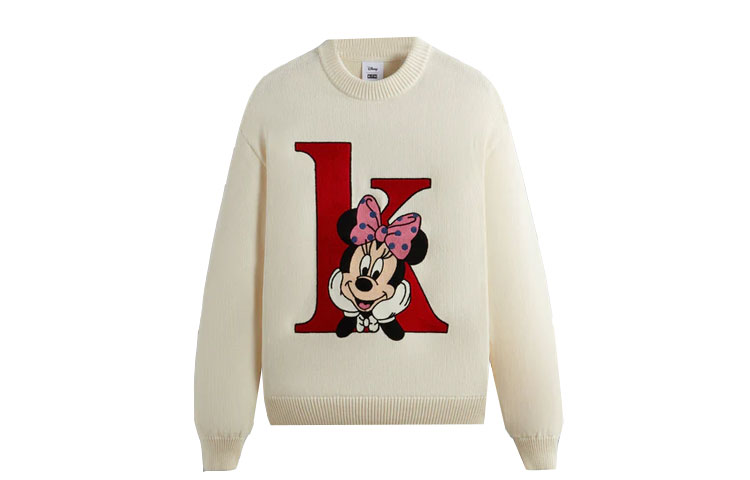 KITH Disney FW23 Crewneck Sweater Off-White Unisex with Embroidery Details. KHM031717-104 圖 2