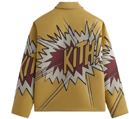 Jaket KITH x Disney FW23 Mickey Print Kerah Unisex Kuning. KHM010506-701 Lookbook Jaket KITH x Disney FW23 Mickey Print Kerah Unisex Kuning. KHM010506-701