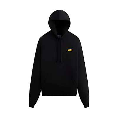 KITH Disney FW23 Oversized Black Hoodie with Logo Embroidery Unisex KHM031756-001