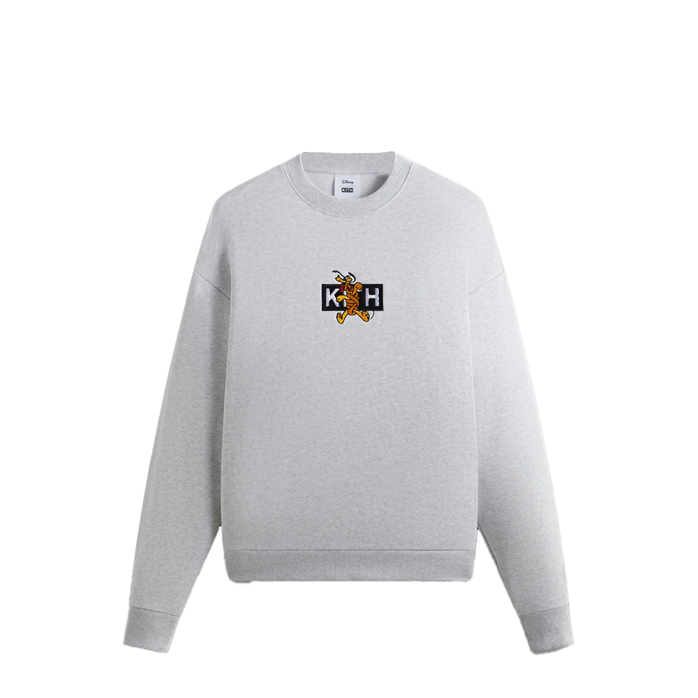 KITH x Disney Monday Program Crewneck Sweatshirt Light Grey Casual Wear KHM031783-002
