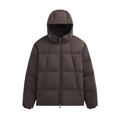 KITH Giorgio Armani FW24 Artist Capsule Brown Logo Hoodie Jacket . GM000847E13301E
